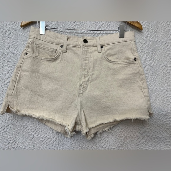 Veronica Beard Timmi Cutoff Shorts Size 30 / 10 Ecru High Rise Designer Summer - Picture 15 of 16